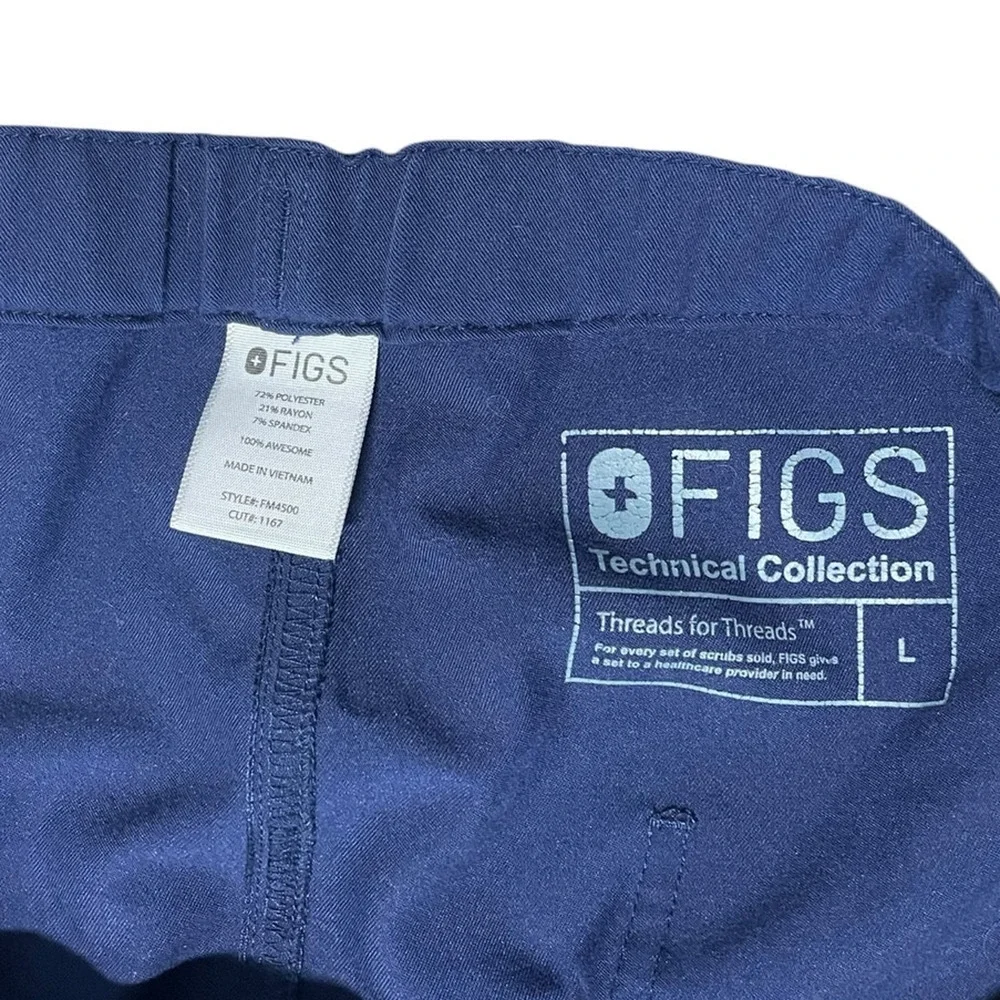Figs‎ Technical Collection Pisco Pants Men's Large Navy Blue Scrub Drawstring